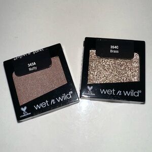 Wet n Wild Eyeshadow Singles – Nutty (Shimmer) & Brass (Glitter) ✨